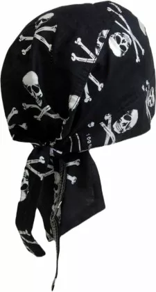 Bandana Kopftuch Schwarz Totenköpfe