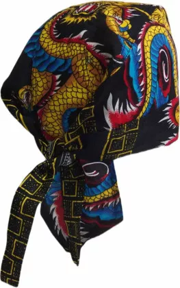 Fitted Bandana Cap Chinese Dragon