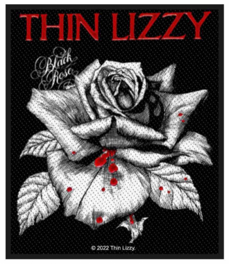 Thin Lizzy Black Rose Woven Patch