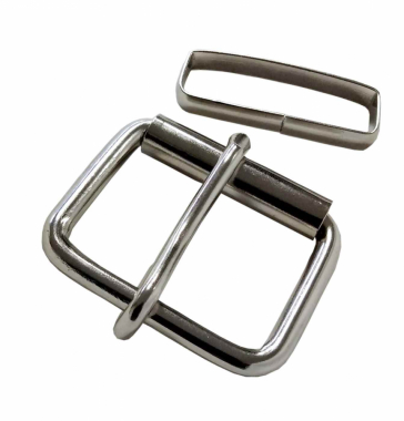 Roller buckle 50mm x 35mm iron nickel plated