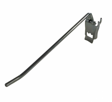 Pegboard metal hook with closure