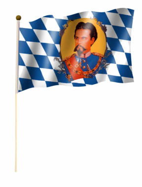 Bavarian King Ludwig Hand Flag