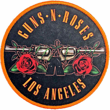 Gestickter Aufnäher | Aufbügler Guns N Roses Los Angeles Orange