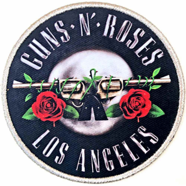 Gestickter Aufnäher | Aufbügler Guns N Roses Los Angeles Silver