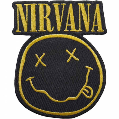 Gestickter Aufnäher | Aufbügler Nirvana Logo & Smiley