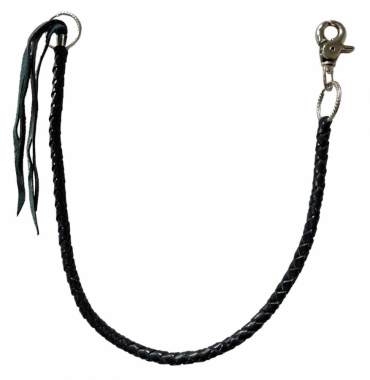 Black leather wallet chain