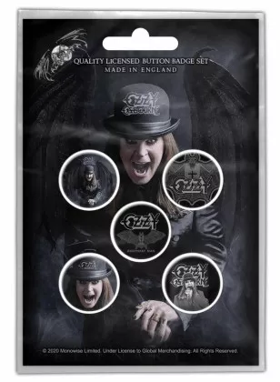 Ozzy Osbourne Ordinary Man Button Badge Set
