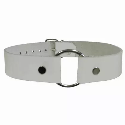 O Ring Choker Weiß