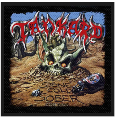 Tankard Stone Cold Sober Woven Patch