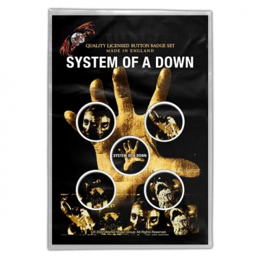 System Of A Down Hand Button Badge Set