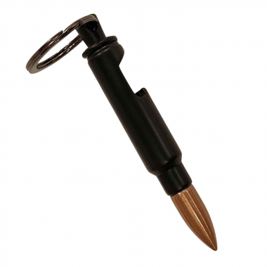Keyring Bottle Opener Bullet 7.62 mm in matte black