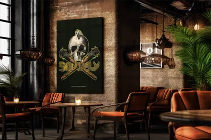 Posterfahne Soulfly Skull