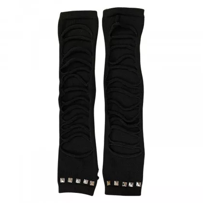 Armstulpen Schwarz mit Pyramidennieten