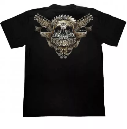 Biker T-Shirt Totenkopf Gitarre (Glow in the Dark)