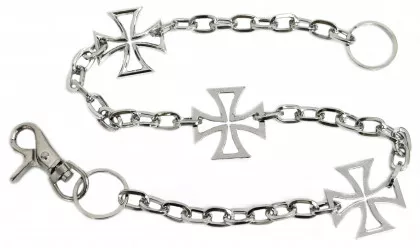 Hosenkette Eisernes Kreuz - Portemonaikette mit Karabiner und Schlüsselring