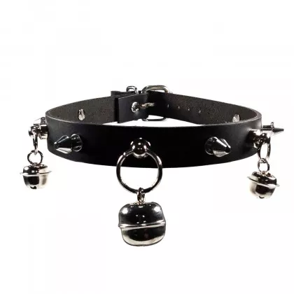 Choker Killernieten & Glocken Halsband