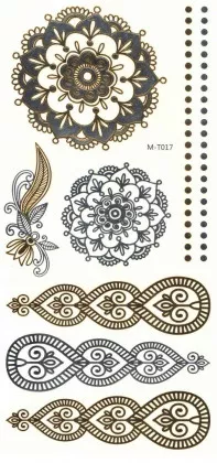 Boho Tattoo Set Gold Silber