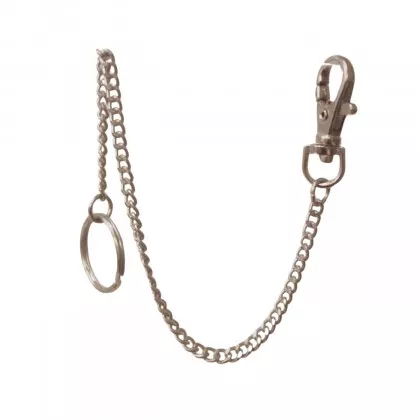 Schlüsselanhänger Karabinerhaken mit Kette 27,5 cm
