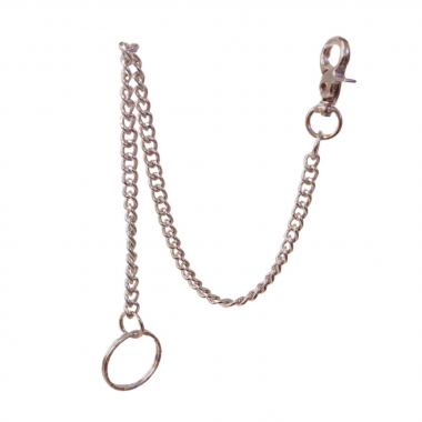 Key ring with carabiner and chain 43 cm