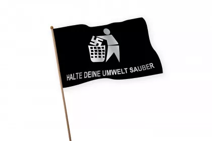 Halte Deine Umwelt Sauber Stockfahnen