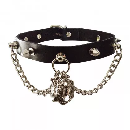 Gothic Choker Killernieten Fledermaus