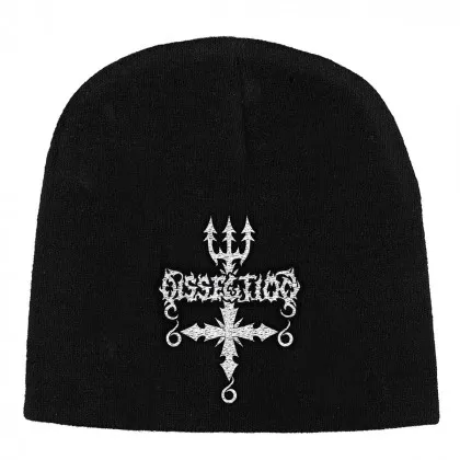 Dissection Logo Cross Beanie Mütze