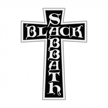 Black Sabbath Cross Logo Cut Out Aufnäher