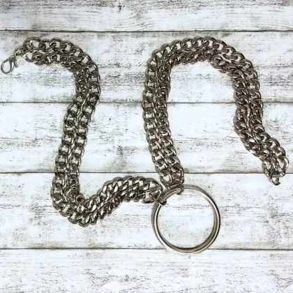 BDSM Metal O-Ring Collar Choker