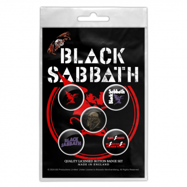 Black Sabbath | Red Devil Button Badge Set