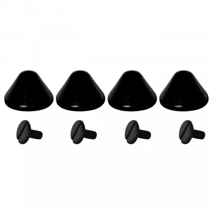 Schwarze Spitznieten 6 mm