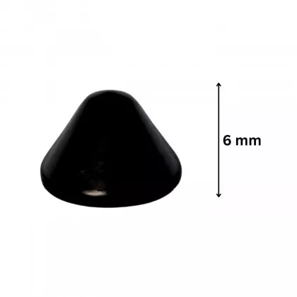 Schwarze Spitznieten 6 mm
