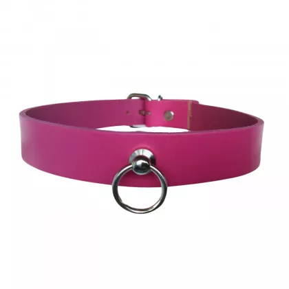 Magenta Halsband O-Ring Choker
