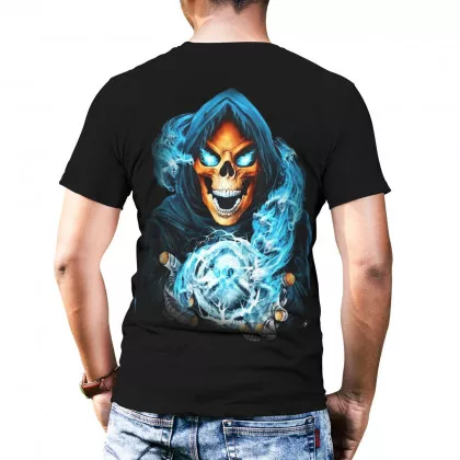 Gothic-T-Shirt mit Totenkopf-Motiv (Glow in the Dark)
