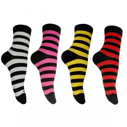 Socken mit Streifenmuster