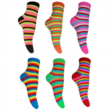 Farbige Streifenmuster Socken