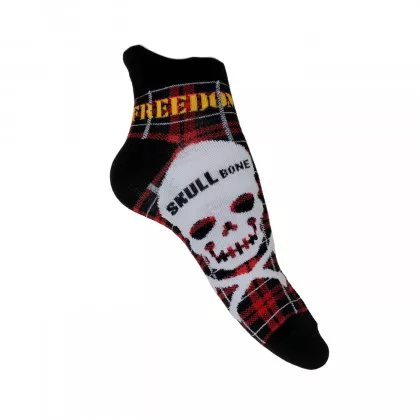 Totenkopf Socken Tartan Muster