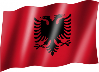 Albanien - Fahne - NUR SOLANGE DER VORRAT REICHT - VERFÜGBAR IN EINER TOLLEN DÜNNEREN QUALITÄT
