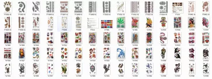 Wunderbox - Wundertüte - Faketattoos - 100 Stück diverse Motive gemischt