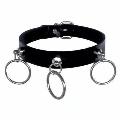 Leder Halsband Choker O-Ringe