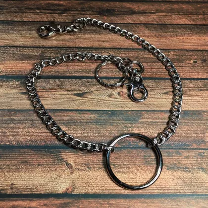 Schlüsselkette für Biker mit O Ring | 2 Karabiner Haken | 1 Schlüsselring | 56 cm total length