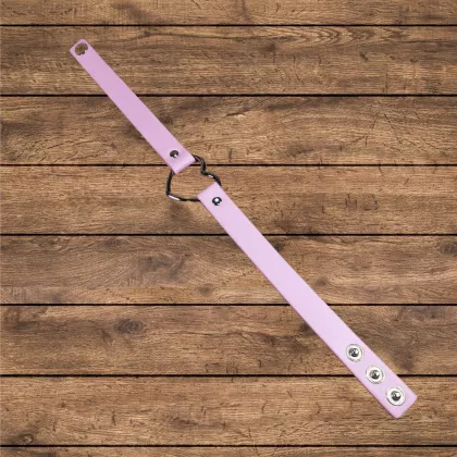 Herz Choker | Kunstleder Pink