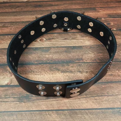 Kunstleder Halsband mit Killer Nieten
