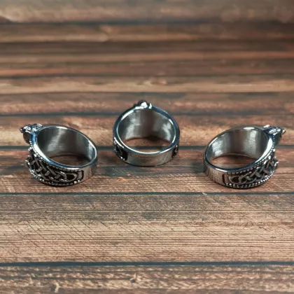 Edelstahl Ring | Kriegshammer Mjölnir | Mystisches Symbol