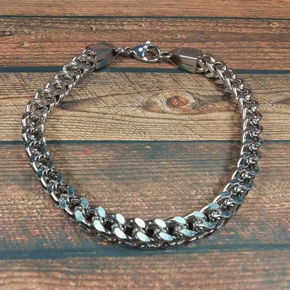 Armband Aus Edelstahl | Vierkant Panzerkette