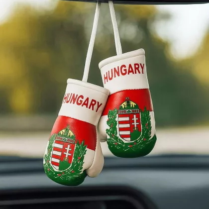 Hungary – Mini Boxing Gloves with National Flag & Emblem