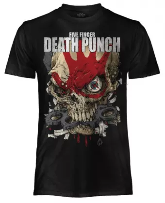 Five Finger Death Punch Bandshirt – Skull Punch Ring