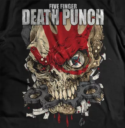 Five Finger Death Punch Bandshirt – Skull Punch Ring
