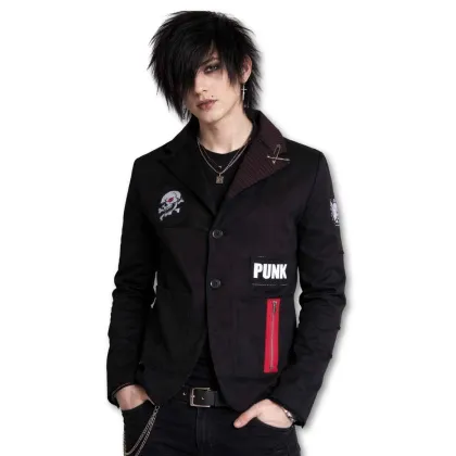 Schwarzer Blazer Gothic Punk