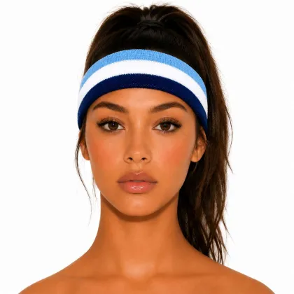 Headband lightblue-white-blue