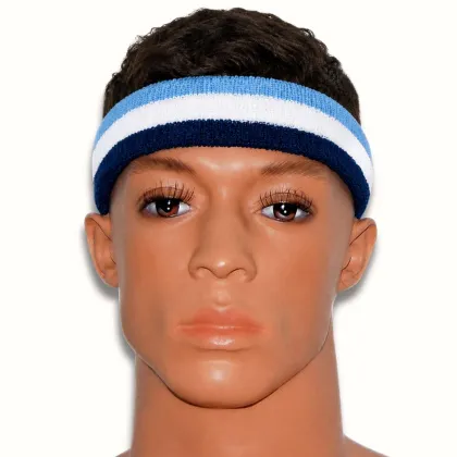 Headband lightblue-white-blue